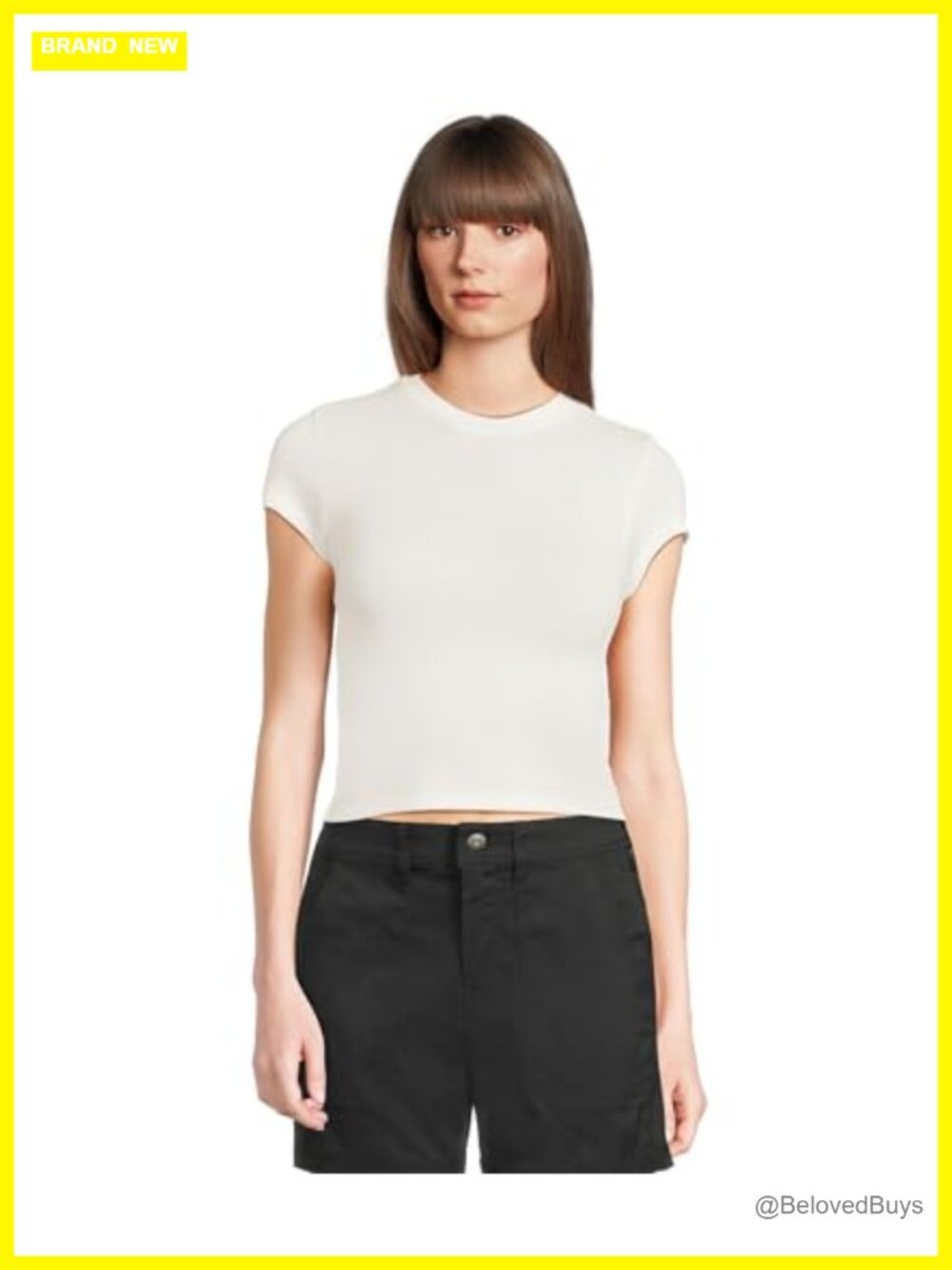 prAna Lotus Short Sleeve Tee Fitted Crew Neck Organic Cotton Tencel